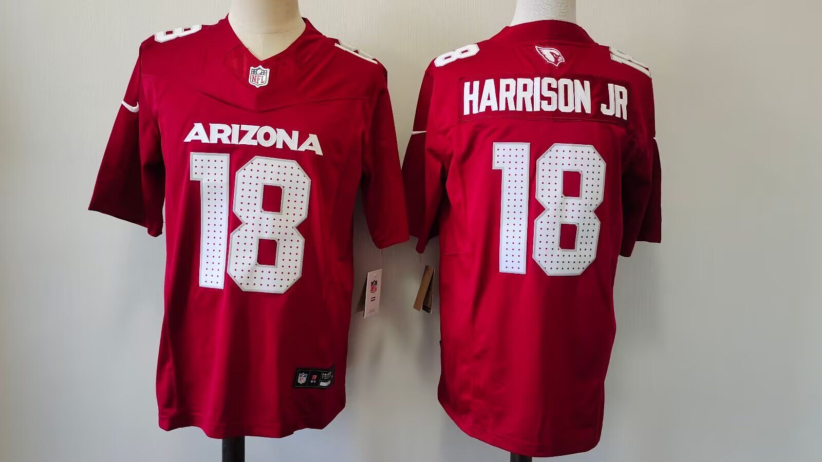 Men Arizona Cardinals 18 Harrison Jr Nike Cardinal Game red NFL Jersey